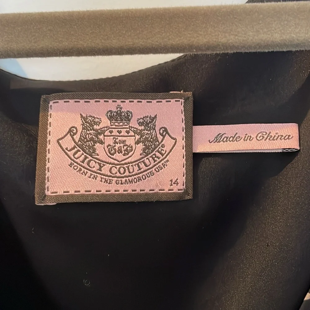 Juicy Couture, 100% Silk, Chic Black and Dusty Pink Patterned Dress, Size 14 - Picture 8 of 12